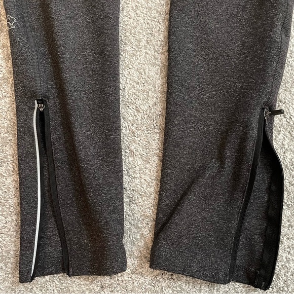 Rabbit Women's Size SM Activewear Running Gray Zip Ankle 26 x 25 Leggings - Picture 6 of 13